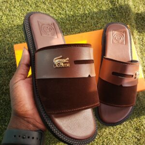 Ghana Made Men's Slippers (Lacoste Brown Leather)